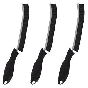 Cleaning Brush - 3 Pcs Hard Bristle Crevice Cleaning Brush, Grout Brush, Scrub Brush Cleaning Supplies, Gap Cleaning Tools for Bathroom Kitchen Toilet Window Track (3, Black) Cleaning Brush - 3 Pcs Hard Bristle Crevice Cleaning Brush, Grout Brush, Scrub Brush Cleaning Supplies, Gap Cleaning Tools for Bathroom Kitchen Toilet Window Track (3, Black)