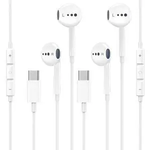 USB C Headphones for iPhone 17 16,2 Pack Type C Wired Earbuds with Microphone & HiFi Stereo Remote Noise Cancelling Earphones for iPhone 17/17 Pro Max/17 Air/ 15/15Pro/16/16 Pro Max,iPad,Galaxy S23 USB C Headphones for iPhone 17 16,2 Pack Type C Wired Earbuds with Microphone & HiFi Stereo Remote Noise Cancelling Earphones for iPhone 17/17 Pro Max/17 Air/ 15/15Pro/16/16 Pro Max,iPad,Galaxy S23