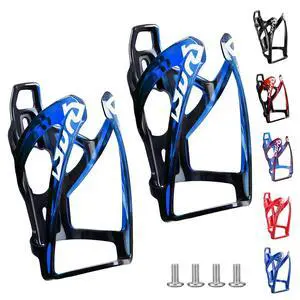 Bike Water Bottle Cage, Universal Bike Water Drink Holder Durable Ultralight Plastic Water Bottle Holder for Bicycle, Cycling Bottle Cage for MTB, Road Bike, Mountain Bike, 2 Pack - Black Blue Bike Water Bottle Cage, Universal Bike Water Drink Holder Durable Ultralight Plastic Water Bottle Holder for Bicycle, Cycling Bottle Cage for MTB, Road Bike, Mountain Bike, 2 Pack - Black Blue