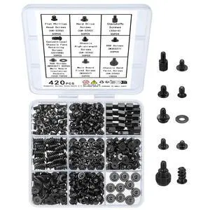 420pcs Computer Screws, Motherboard Standoffs Kit for Motherboard Laptop Computer Case PC Fan HDD SSD Hard Drive Computer Fan Replacement Screws 420pcs Computer Screws, Motherboard Standoffs Kit for Motherboard Laptop Computer Case PC Fan HDD SSD Hard Drive Computer Fan Replacement Screws