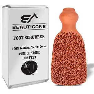 100% Natural Terracotta Pumice Stone for Feet - Durable Callus Remover for Cracked Heels & Dead Skin - Dual Sided Foot Scrubber Pedicure Tool for Foot Care, Foot Exfoliator 100% Natural Terracotta Pumice Stone for Feet - Durable Callus Remover for Cracked Heels & Dead Skin - Dual Sided Foot Scrubber Pedicure Tool for Foot Care, Foot Exfoliator