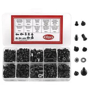 430PCS Professional Computer Screws Assortment Kit, Includes Motherboard Standoffs, SSD, HDD, Fan, PC Case, Power Supply Screws Durable & Versatile for DIY PC Builds and Repairs 430PCS Professional Computer Screws Assortment Kit, Includes Motherboard Standoffs, SSD, HDD, Fan, PC Case, Power Supply Screws Durable & Versatile for DIY PC Builds and Repairs