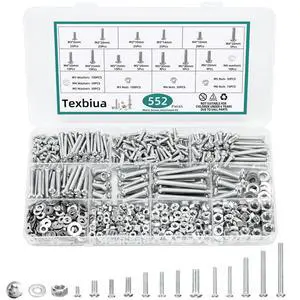 552 Pcs Metric Screws Nuts and Bolts Assortment Kit, M3 M4 M5 M6 Set Screws 552 Pcs Metric Screws Nuts and Bolts Assortment Kit, M3 M4 M5 M6 Set Screws