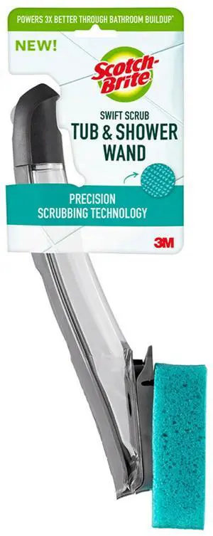 Scrub Tub & Shower Wand, Ideal for Bathroom Buildup, Glass Door, Shower and Bath Cleaner, Soap Scum Remover, 1 Wand Scrub Tub & Shower Wand, Ideal for Bathroom Buildup, Glass Door, Shower and Bath Cleaner, Soap Scum Remover, 1 Wand