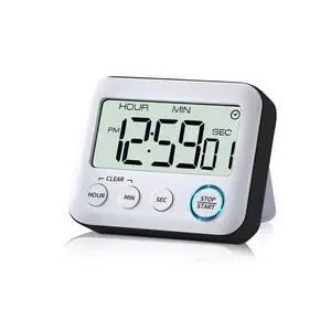Digital Kitchen Timer Alarm Clock for Cooking, Large LCD Display Multi-Function, Strong Magnetic with Loud Alarm, Digital Timer for Kids,Teachers,Classroom, Exercise or Work (Black) Digital Kitchen Timer Alarm Clock for Cooking, Large LCD Display Multi-Function, Strong Magnetic with Loud Alarm, Digital Timer for Kids,Teachers,Classroom, Exercise or Work (Black)