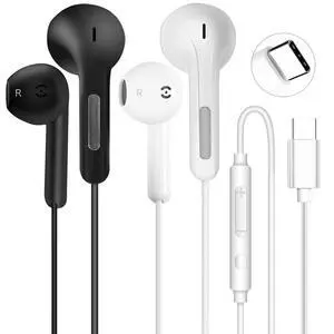 2 Pack USB C Headphones for iPhone 16 15 Pro Max Plus iPad Pro USB C Wired Earbuds with Mic Volume Control Type C Earphones Wired Noise Cancelling USBC Headphones for Samsung Galaxy S24 S23 Pixel 9 8 2 Pack USB C Headphones for iPhone 16 15 Pro Max Plus iPad Pro USB C Wired Earbuds with Mic Volume Control Type C Earphones Wired Noise Cancelling USBC Headphones for Samsung Galaxy S24 S23 Pixel 9 8