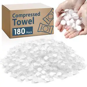 180 PCS Compressed Towel, Mini Compressed Towel Tablets, Disposable Compressed Face Towels, Camping Towel, Portable Bulk Compressed Coin Tissues for Home, Travel, Outdoor Sports 180 PCS Compressed Towel, Mini Compressed Towel Tablets, Disposable Compressed Face Towels, Camping Towel, Portable Bulk Compressed Coin Tissues for Home, Travel, Outdoor Sports