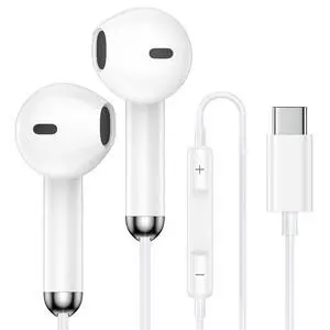 for iPhone 17e/17 Pro Max Wired Headphones USB C Earbuds Type C Earphones for iPhone 17 Pro/Air 16e 16 Pro Max 16Plus 16 15 Pro Max,USBC Wired Ear Buds with Microphone for Samsung S26 A17 A16 S25 S24 for iPhone 17e/17 Pro Max Wired Headphones USB C Earbuds Type C Earphones for iPhone 17 Pro/Air 16e 16 Pro Max 16Plus 16 15 Pro Max,USBC Wired Ear Buds with Microphone for Samsung S26 A17 A16 S25 S24