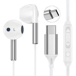 USB C Earbuds Wired Type C Headphones for iPhone 17/17e/17 Pro Max/16/16e/16 Pro Max/16 Pro/16 Plus/15, iPhone Earphones Ear Buds Headsets with Microphone for Samsung S26 S25 S24 S23 S22 A17 A16 A27 USB C Earbuds Wired Type C Headphones for iPhone 17/17e/17 Pro Max/16/16e/16 Pro Max/16 Pro/16 Plus/15, iPhone Earphones Ear Buds Headsets with Microphone for Samsung S26 S25 S24 S23 S22 A17 A16 A27