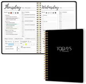 Work Planner with Hourly Schedules, To Do List, Tasks, Expense Tracker 7 Days Daily Planner Self-Care for Organizing Meals, Water Take-in, Mood, Exercise & Health, 10 x 7.3 inches Work Planner with Hourly Schedules, To Do List, Tasks, Expense Tracker 7 Days Daily Planner Self-Care for Organizing Meals, Water Take-in, Mood, Exercise & Health, 10 x 7.3 inches