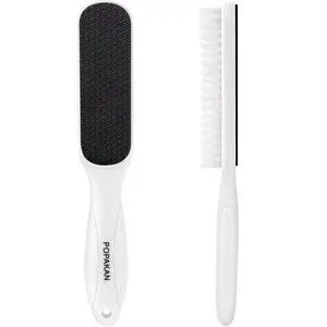 Brush, File Callus Remover Dead Skin Nano Glass Remover for Feet with Soft Brush, Professional Pedicure Tool for Home Foot Care - White Brush, File Callus Remover Dead Skin Nano Glass Remover for Feet with Soft Brush, Professional Pedicure Tool for Home Foot Care - White