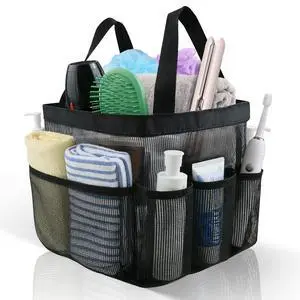 Mesh Shower Caddy Portable for College Dorm Room Essentials, 8-Pocket Shower Tote Bag with Quick-Dry Mesh, Hanging Shower Basket for Bathroom, Beach, Camp, Gym & Travel Mesh Shower Caddy Portable for College Dorm Room Essentials, 8-Pocket Shower Tote Bag with Quick-Dry Mesh, Hanging Shower Basket for Bathroom, Beach, Camp, Gym & Travel