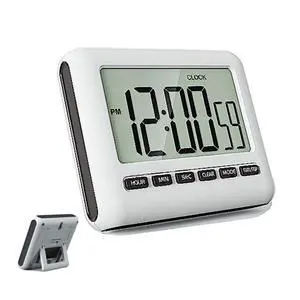 Magnetic Digital Clock for Kitchen - Timer with Alarm, 12/24 Hours, Big Screen, Loud Alarm & Strong Magnet - Count-Up & Count Down for Baking, Sports, Office, Study - Black Magnetic Digital Clock for Kitchen - Timer with Alarm, 12/24 Hours, Big Screen, Loud Alarm & Strong Magnet - Count-Up & Count Down for Baking, Sports, Office, Study - Black