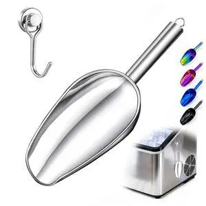 6oz Stainless Steel Ice Scoop for Freezer with Magnetic HookKitchen Ice Scooper for Ice Maker, Metal Scoop for Kitchen Gadgets Cookie Flour Pet Dog Food Scoop (Silver) 6oz Stainless Steel Ice Scoop for Freezer with Magnetic HookKitchen Ice Scooper for Ice Maker, Metal Scoop for Kitchen Gadgets Cookie Flour Pet Dog Food Scoop (Silver)