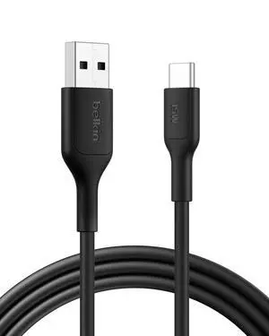 Eco Braided USB-A to USB-C Cable (6.6ft, 15W) - Soft, Flexible Fast-Charging Cable, Type C Charger Cord for iPhone 17 & 16 Series, Galaxy S25, Pixel 10, iPad Pro, & More - Black (USB 2.0) Eco Braided USB-A to USB-C Cable (6.6ft, 15W) - Soft, Flexible Fast-Charging Cable, Type C Charger Cord for iPhone 17 & 16 Series, Galaxy S25, Pixel 10, iPad Pro, & More - Black (USB 2.0)