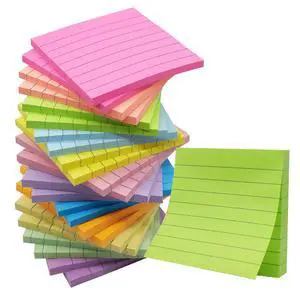 24 Pack Lined Sticky Notes 3x3 in,12 Bright Super Sticking Power Memo Pads 24 Pack Lined Sticky Notes 3x3 in,12 Bright Super Sticking Power Memo Pads
