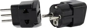 US to ITALY Travel Adapter Plug for USA/Universal to EUROPE Type E (C/F) & L AC Power Plugs Pack of 2 US to ITALY Travel Adapter Plug for USA/Universal to EUROPE Type E (C/F) & L AC Power Plugs Pack of 2