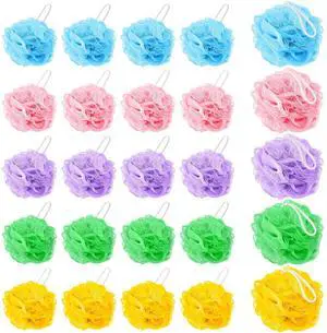 20 Pack Mini Loofah Sponge for Shower, Travel Size Bath Sponges Mesh Shower Puff Bath Pouf with Hanging Loop, Body Scrubber for Kids Women Men, 5 Colors Bath Sponges for Shower (20g) 20 Pack Mini Loofah Sponge for Shower, Travel Size Bath Sponges Mesh Shower Puff Bath Pouf with Hanging Loop, Body Scrubber for Kids Women Men, 5 Colors Bath Sponges for Shower (20g)