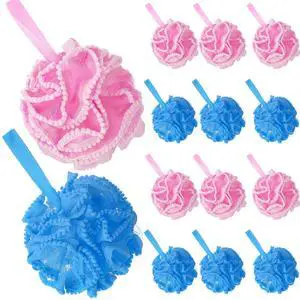 12 Pcs Bath Loofah Sponge, Baby Shower Exfoliating Body Scrubber 50g Bath Shower Loofah Sponge Pouf Puff Mesh Pouf Balls Soft Quick-Dry Cleanse Skin Accessories for Women Men 12 Pcs Bath Loofah Sponge, Baby Shower Exfoliating Body Scrubber 50g Bath Shower Loofah Sponge Pouf Puff Mesh Pouf Balls Soft Quick-Dry Cleanse Skin Accessories for Women Men