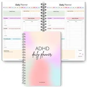 ADHD Daily Planner for Neurodivergent Adults - Productivity Daily Planner & Task Management to Stay Organized and Focused (Rainbow) ADHD Daily Planner for Neurodivergent Adults - Productivity Daily Planner & Task Management to Stay Organized and Focused (Rainbow)