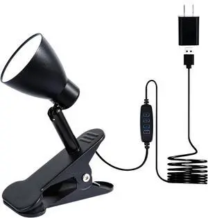 CRI90+ Clip Reading Light, Small Clamp on Bed Lamp for Bedside/Headboard/Desk/Bunk/Table/Shelf, 3 Color Temperature Options, 10 Dimmable Brightness Levels for Reading (6W/Adapter Included) CRI90+ Clip Reading Light, Small Clamp on Bed Lamp for Bedside/Headboard/Desk/Bunk/Table/Shelf, 3 Color Temperature Options, 10 Dimmable Brightness Levels for Reading (6W/Adapter Included)