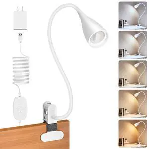 Reading Light for Book in Bed, Clip on Light Reading Lamp with Adapter, 5 Color Modes 10 Brightness, 360° Flexible Eye-Caring Clip on Desk Lamp Book Light for Reading in Bed Headboard Bedside Bedroom Reading Light for Book in Bed, Clip on Light Reading Lamp with Adapter, 5 Color Modes 10 Brightness, 360° Flexible Eye-Caring Clip on Desk Lamp Book Light for Reading in Bed Headboard Bedside Bedroom