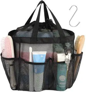 Mesh Shower Caddy Portable with Drawstring - 2-Handle Shower Bag for Dorm Mesh Shower Caddy Portable with Drawstring - 2-Handle Shower Bag for Dorm