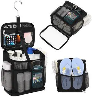 Shower Caddy Portable Mesh Shower Tote for Bathroom, Gym, Travel, Camping - Quick Dry Hanging Organizer Toiletry Bag with Handle for College Dorm Room, Men & Women Shower Caddy Portable Mesh Shower Tote for Bathroom, Gym, Travel, Camping - Quick Dry Hanging Organizer Toiletry Bag with Handle for College Dorm Room, Men & Women
