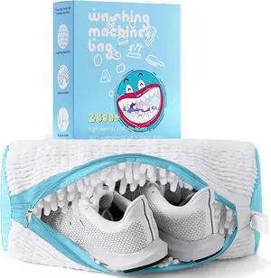 XXL Shoe Washing Machine Bag, Laundry Shoe Bag for Washer and Dryer, Laundry Shoe Bag Protect Sneaker, Running Shoes, Bras, Delicates and Toys, Includes 2 Shoes (White 1 Pack) XXL Shoe Washing Machine Bag, Laundry Shoe Bag for Washer and Dryer, Laundry Shoe Bag Protect Sneaker, Running Shoes, Bras, Delicates and Toys, Includes 2 Shoes (White 1 Pack)