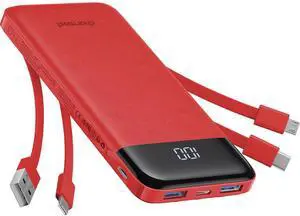 Portable Charger with Reinforced Built-in 4 Cables,10000mAh Power Bank Travel Essentials 6 Outputs 3 Inputs 3A Fast Charging Compatible with iPhone iPad Samsung Google Pixel LG Moto etc. Portable Charger with Reinforced Built-in 4 Cables,10000mAh Power Bank Travel Essentials 6 Outputs 3 Inputs 3A Fast Charging Compatible with iPhone iPad Samsung Google Pixel LG Moto etc.