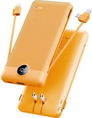 Portable Charger, Power Bank Built-in Cables and AC Wall Plug Portable Charger, Power Bank Built-in Cables and AC Wall Plug