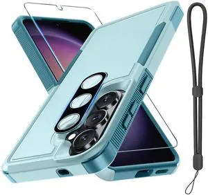 for Samsung Galaxy S26 Case with Screen Protector+Camera Lens Cover,Military Grade Heavy Duty Shockproof Phone Cover with Wrist Lanyard Strap for Samsung S26,Mint Green for Samsung Galaxy S26 Case with Screen Protector+Camera Lens Cover,Military Grade Heavy Duty Shockproof Phone Cover with Wrist Lanyard Strap for Samsung S26,Mint Green