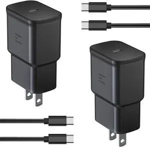 25W Type C Charger Fast Charging for Android, 2Pack with 6FT Cable 25W Type C Charger Fast Charging for Android, 2Pack with 6FT Cable