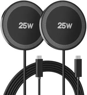 MagSafe 25W Magnetic Wireless Charger: Fast Charging Pad for iPhone 17 16 15 14 13 12 Pro Max, Samsung Galaxy S26 S25, Google Pixel 10, AirPods-Slim Portable for Travel Bedside Office-Black 2 Pack MagSafe 25W Magnetic Wireless Charger: Fast Charging Pad for iPhone 17 16 15 14 13 12 Pro Max, Samsung Galaxy S26 S25, Google Pixel 10, AirPods-Slim Portable for Travel Bedside Office-Black 2 Pack