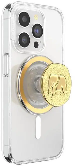 Phone Grip for MagSafe, Magnetic Holder, Phone Stand, Metal - Elephant Token Phone Grip for MagSafe, Magnetic Holder, Phone Stand, Metal - Elephant Token