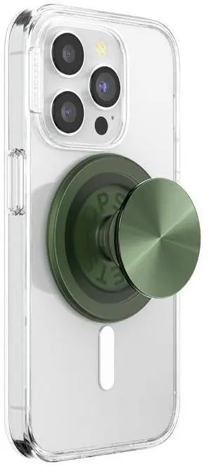 Phone Grip for MagSafe, Magnetic Holder, Phone Stand, Green - Alum Radial Olive Phone Grip for MagSafe, Magnetic Holder, Phone Stand, Green - Alum Radial Olive