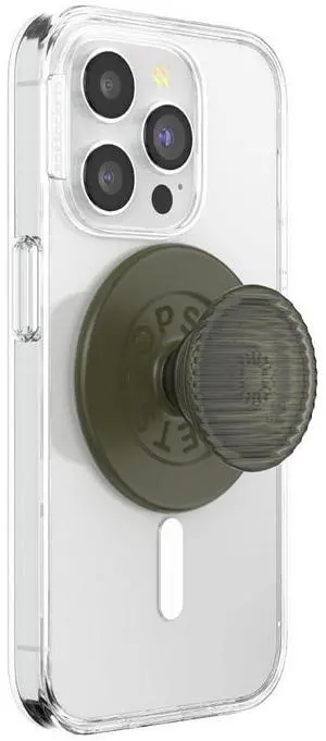 Phone Grip for MagSafe, Magnetic Holder, Phone Stand, Green - Fluted Fatigue Phone Grip for MagSafe, Magnetic Holder, Phone Stand, Green - Fluted Fatigue