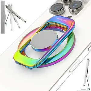 Magnetic Phone Ring Holder for MagSafe Phone Grip & Kickstand, Strong Dual-Sided Magnets Compatible with MagSafe Car Mount Gym for iPhone 17/16 Pro Max 15/14/13/12 and Android Phone Cases (Colorful) Magnetic Phone Ring Holder for MagSafe Phone Grip & Kickstand, Strong Dual-Sided Magnets Compatible with MagSafe Car Mount Gym for iPhone 17/16 Pro Max 15/14/13/12 and Android Phone Cases (Colorful)