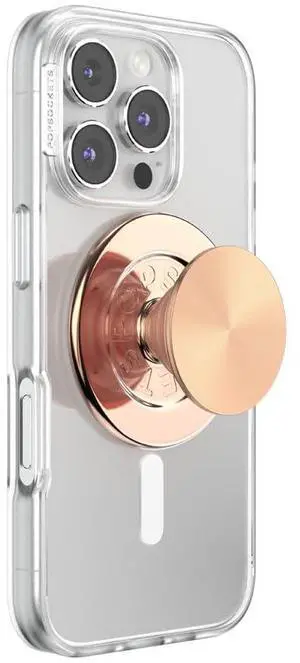 Phone Grip for MagSafe, Magnetic Holder, Phone Stand, Metal - Radial Rose Gold Phone Grip for MagSafe, Magnetic Holder, Phone Stand, Metal - Radial Rose Gold
