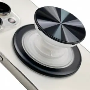 for Magsafe Phone Grip, Magnetic Phone Grip Holder, Magnetic Collapsible Expandible Mobile Phone Grips Stand Holder for iPhone 17 16 15 14 13 12 Series, CD Pattern Transparent Black for Magsafe Phone Grip, Magnetic Phone Grip Holder, Magnetic Collapsible Expandible Mobile Phone Grips Stand Holder for iPhone 17 16 15 14 13 12 Series, CD Pattern Transparent Black