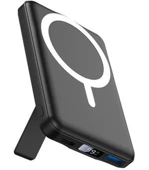 for MagSafe Portable Charger, 10000mAh Magnetic Power Bank 22.5W Fast Charging, Mini Battery Pack Wireless with LED Display&Foldable Stand for iPhone 17/16/15/14/13/12 Series (Obsidian Black) for MagSafe Portable Charger, 10000mAh Magnetic Power Bank 22.5W Fast Charging, Mini Battery Pack Wireless with LED Display&Foldable Stand for iPhone 17/16/15/14/13/12 Series (Obsidian Black)