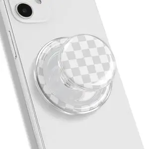 Trendy Magnetic Checkerboard Phone Grip - Sleek, Expandable, Collapsible - Non-Slip, Durable, Universal Fit - Ideal for Style-Conscious Users (White) Trendy Magnetic Checkerboard Phone Grip - Sleek, Expandable, Collapsible - Non-Slip, Durable, Universal Fit - Ideal for Style-Conscious Users (White)
