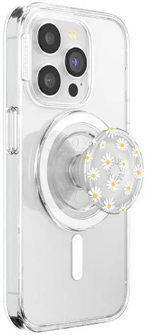 Phone Grip for MagSafe, Magnetic Holder, Phone Stand, Daisy - Translucent He Loves Me Not Phone Grip for MagSafe, Magnetic Holder, Phone Stand, Daisy - Translucent He Loves Me Not