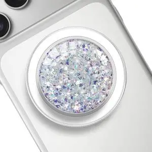 Transparent Magnetic Phone Grip Holder, Compatible for Magsafe Phone Grip, Collapsible Expandible Mobile Phone Grips Stand for iPhone 17 16 15 14 13 12 Series - Clear Crystal Purple Glitter Transparent Magnetic Phone Grip Holder, Compatible for Magsafe Phone Grip, Collapsible Expandible Mobile Phone Grips Stand for iPhone 17 16 15 14 13 12 Series - Clear Crystal Purple Glitter
