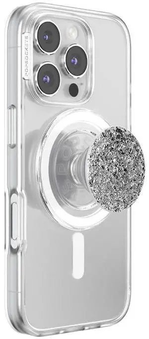 Phone Grip for MagSafe, Magnetic Holder, Phone Stand, Silver - Confetti Foil Silver Phone Grip for MagSafe, Magnetic Holder, Phone Stand, Silver - Confetti Foil Silver