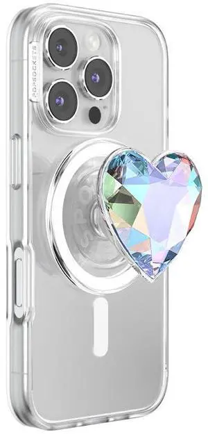 Phone Grip for MagSafe, Magnetic Holder, Phone Stand, Heart - Dichroic Heart Phone Grip for MagSafe, Magnetic Holder, Phone Stand, Heart - Dichroic Heart
