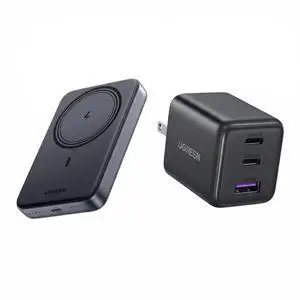 Magnetic Power Bank 10000mAh Bundle with 30W USB C GaN Wall Charger Magnetic Wireless PD 20W and 3 Port Fast Charger for iPhone 17 16 15 iPad Travel Magnetic Power Bank 10000mAh Bundle with 30W USB C GaN Wall Charger Magnetic Wireless PD 20W and 3 Port Fast Charger for iPhone 17 16 15 iPad Travel