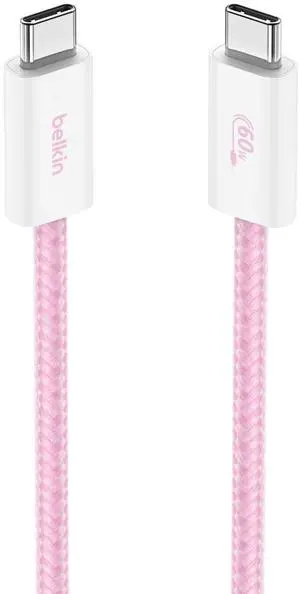 USB C to USB C Cable, 3.3ft, 60W - Type C Charger, iPhone Charger Cord, Soft, Braided, Flexible for iPhone 16, Galaxy S25, Pixel 9, Airpods, iPad Pro, Tablet & More, Travel Essentials - Pink USB C to USB C Cable, 3.3ft, 60W - Type C Charger, iPhone Charger Cord, Soft, Braided, Flexible for iPhone 16, Galaxy S25, Pixel 9, Airpods, iPad Pro, Tablet & More, Travel Essentials - Pink