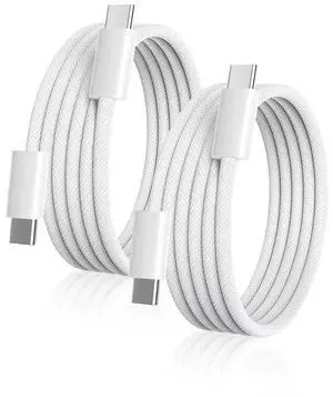 USB C Cable 2 Pack 3.3FT,60W Fast Charging USB C to USB C Charger Cable, Nylon Braided Type C Charging Cord for iPhone 17/16/15 Pro Max Plus,Samsung Galaxy S25 Ultra S24 S23,iPad Pro,MacBook Air/Pro USB C Cable 2 Pack 3.3FT,60W Fast Charging USB C to USB C Charger Cable, Nylon Braided Type C Charging Cord for iPhone 17/16/15 Pro Max Plus,Samsung Galaxy S25 Ultra S24 S23,iPad Pro,MacBook Air/Pro