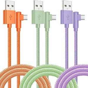 USB-A to USB-C Right-Angle Cable 3Pack 6FT, Nylon Braided | 3.1A Fast Charge, Type-C Cord, Compatible with iPhone 17/16/15 Pro Max, Galaxy S24/S23/S22, Pixel, iPad, CarPlay USB-A to USB-C Right-Angle Cable 3Pack 6FT, Nylon Braided | 3.1A Fast Charge, Type-C Cord, Compatible with iPhone 17/16/15 Pro Max, Galaxy S24/S23/S22, Pixel, iPad, CarPlay